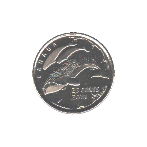 2013 25 Cents FROSTED WHALES BU (MS-64) - CHOICE +