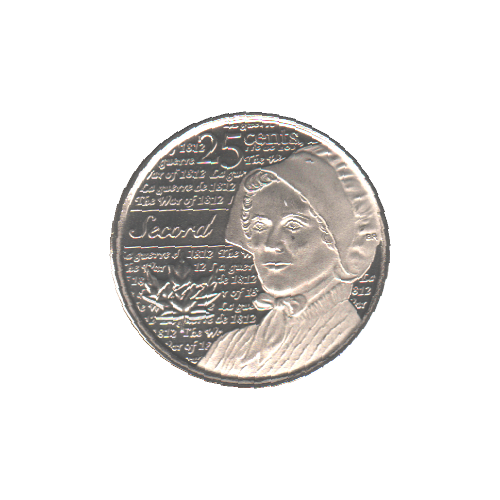 2013 25 cents LAURA SECORD NC BU (MS-65) - GEM