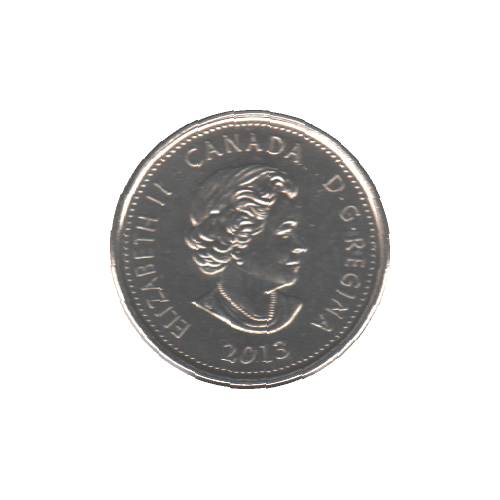 2013 25 Cents LAURA SECORD COLORED BU (MS-63) - CHOICE