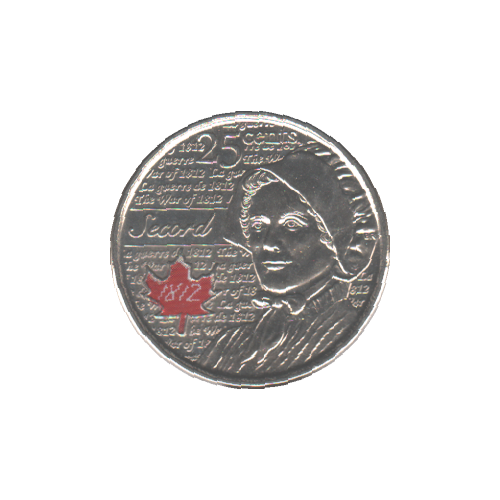 2013 25 Cents LAURA SECORD COLORED BU (MS-63) - CHOICE