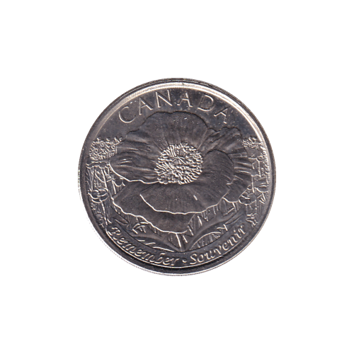 2015 25 cents POPPY NC BU (MS-62)