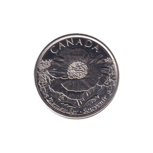 2015 25 cents POPPY NC BU (MS-63) - CHOICE
