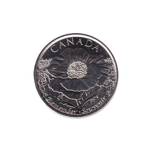 2015 25 cents POPPY NC BU (MS-66) - GEM +
