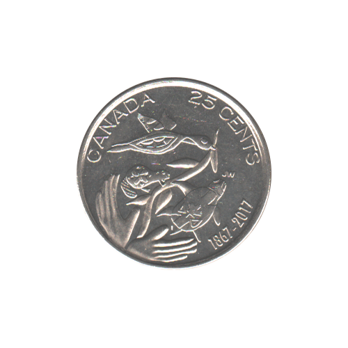 2017 25 cents Canada 150 NC BU (MS-60)
