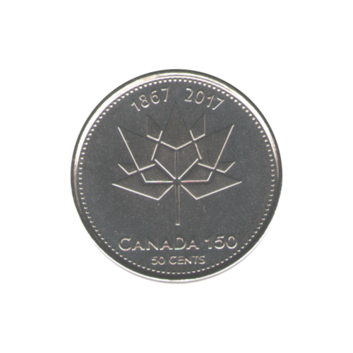 2017 50 cents CANADA 150 BU (MS-70) RARE