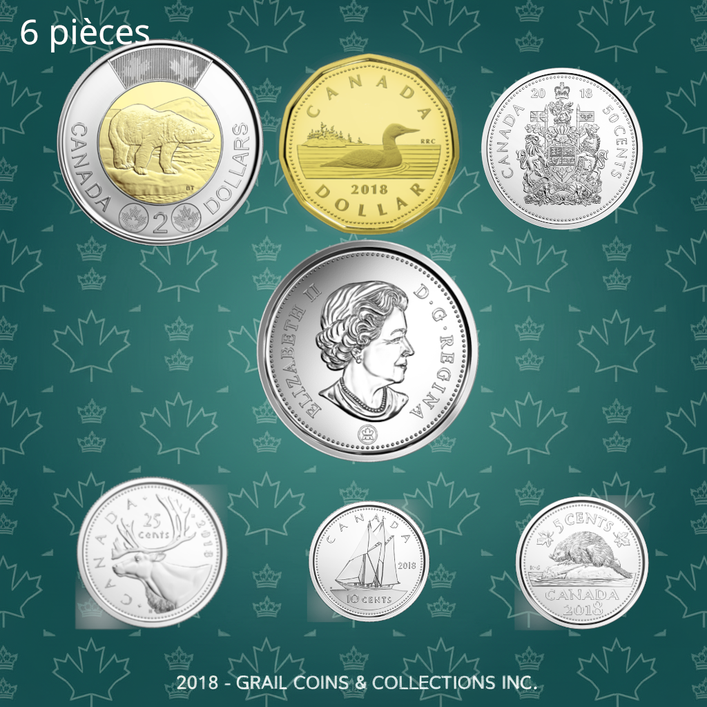 2018 6-Piece Set: First Strike + Classic 50¢ from a Special Roll - BU HIGH QUALITY