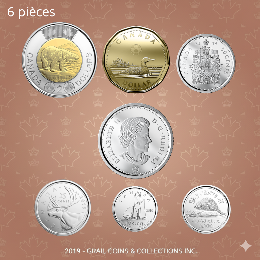 2019 6-Piece Set: First Strike + Classic 50¢ from a Special Roll - HIGH QUALITY BU