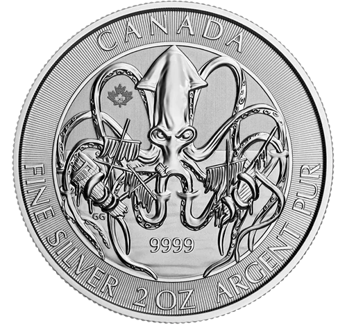 2020 Canada $10 Kraken - 2 oz .9999 Silver (2.8% DISCOUNT with e-interac)