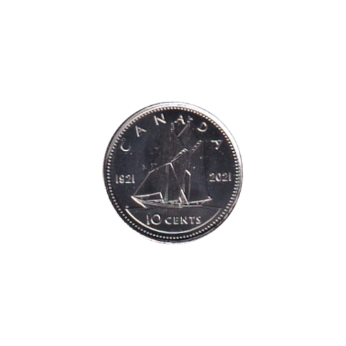 2021 10 cents 1921-2021 BU (MS-66) GEM + 