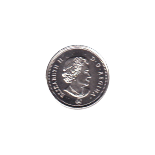 2021 10 cents colored Bluenose BU (MS-62) CHOICE