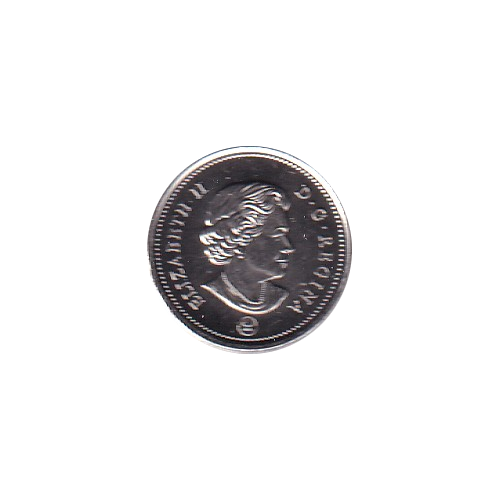 2021 10 cents colored Bluenose BU (MS-64) CHOICE +