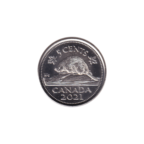 2021 5 cents Castor - BU (MS-68) SUPERBE GEM +