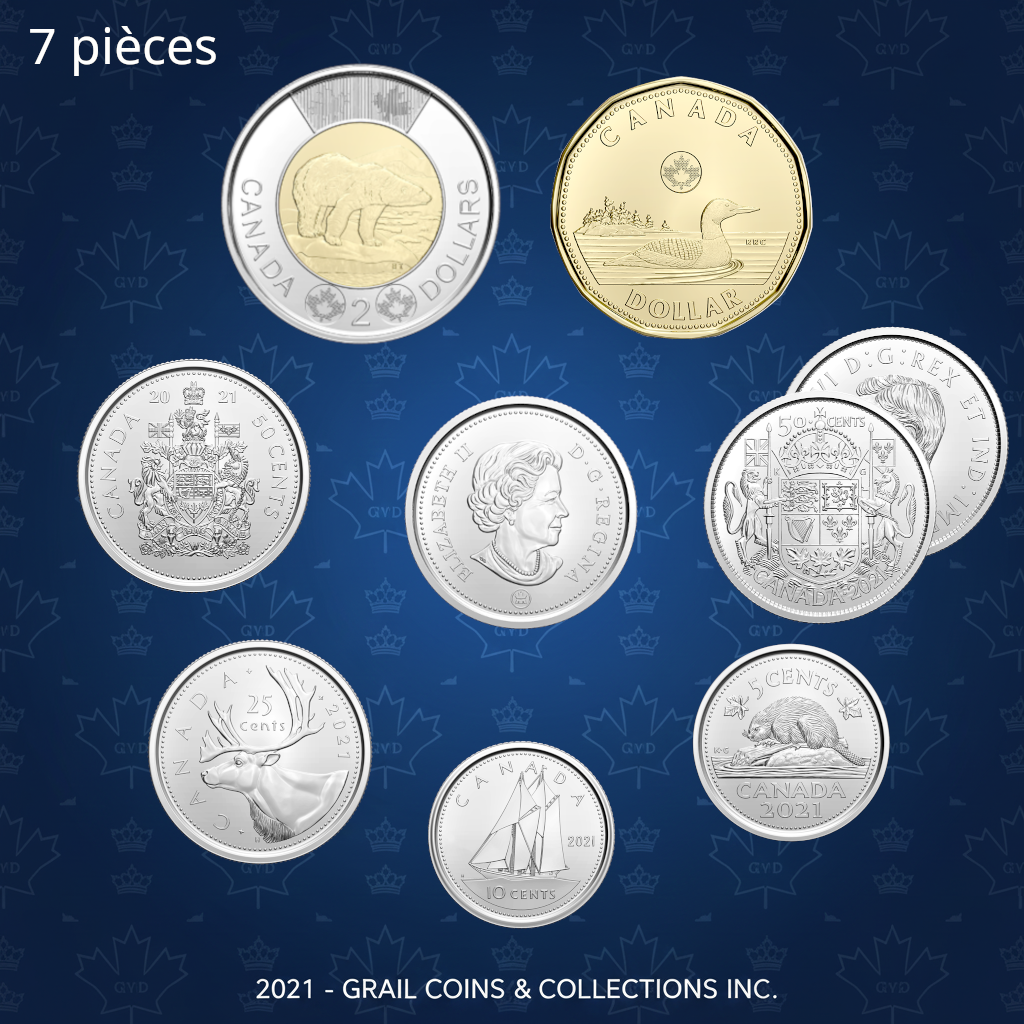 2021 7-Piece Set: First Strike + 2 x 50¢ Special Roll (Coat of Arms) - BU HIGH QUALITY