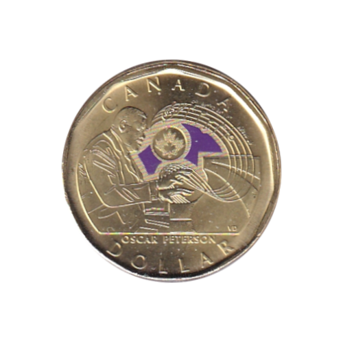 2022 Loonie ($1) Oscar Peterson COLOR BU (MS-70)