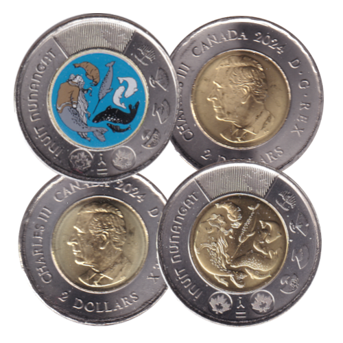 2024 Toonie ($2) Duo Nunangat Regular and Color BU (All Mint State)