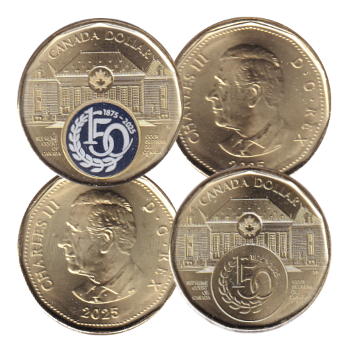 2025 Loonie ($1) Duo Supreme Regular and BU Color (All Mint State)