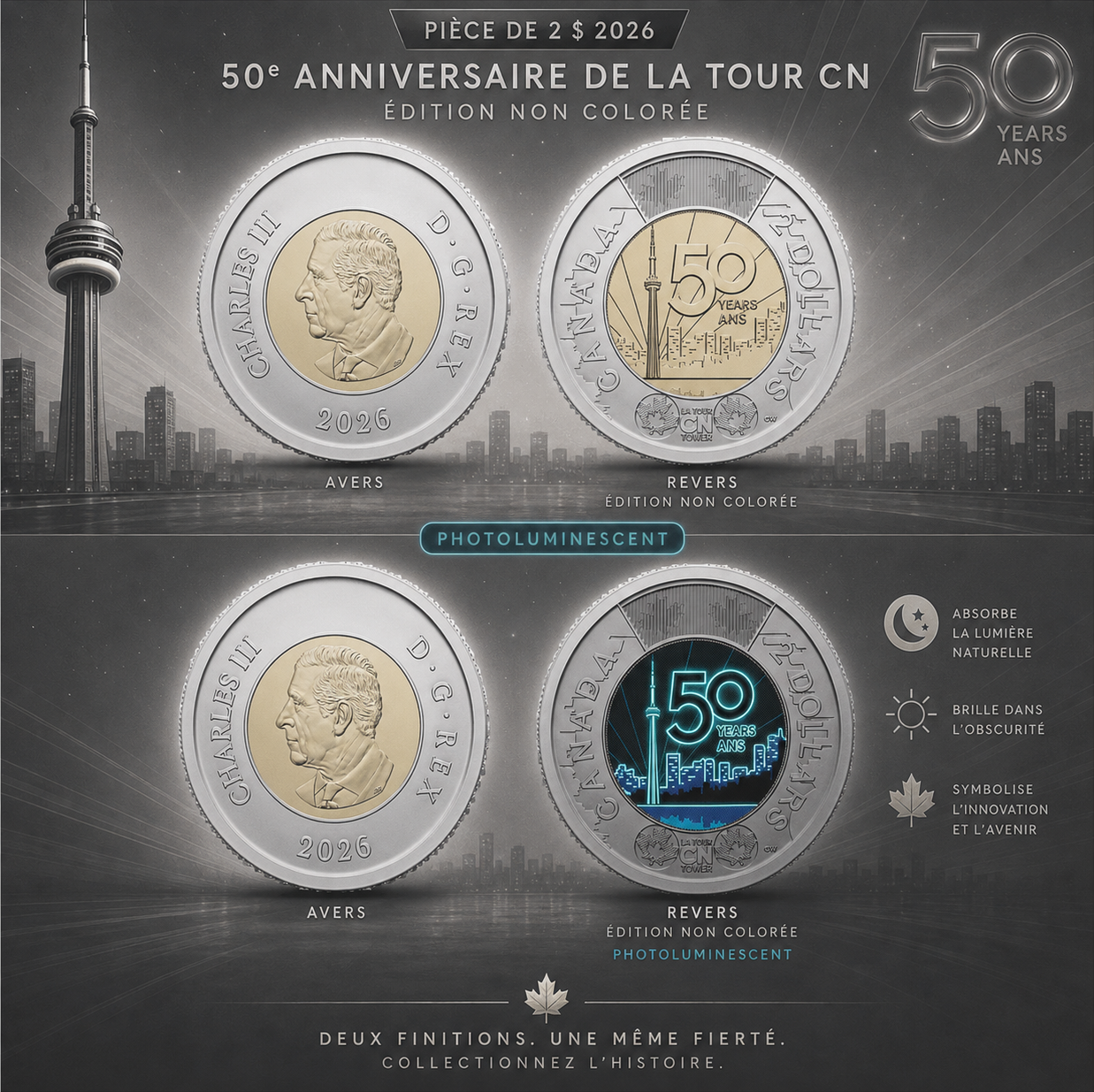 2025 Toonie $2 (Set) Unknown Soldier Color and NC - BU (All Mint State)