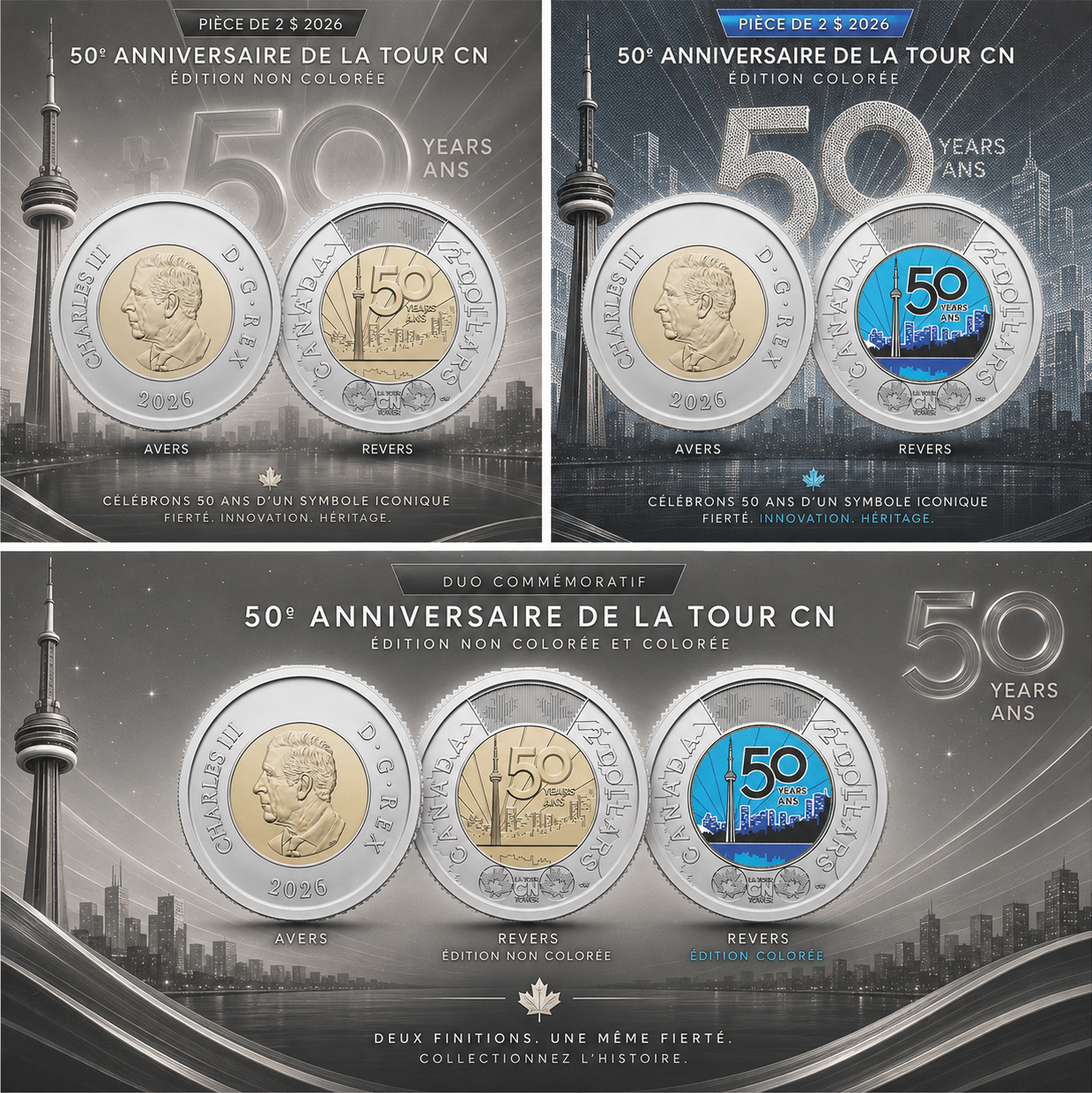 2025 Toonie $2 (Set) Unknown Soldier Color and NC - BU (All Mint State)