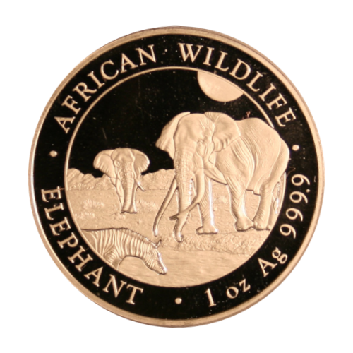 2026 Somalia 100 Shillings - African Wildlife Elephant - 1 oz Pure silver .9999