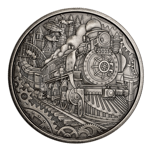 2025 $50 Imaginary World: Steam Locomotive – 3 oz Fine Silver Coin (Mintage of 2500)