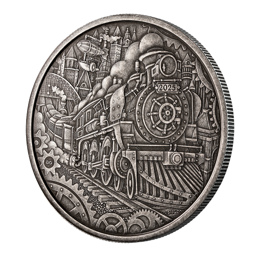 2025 $50 Imaginary World: Steam Locomotive – 3 oz Fine Silver Coin (Mintage of 2500)