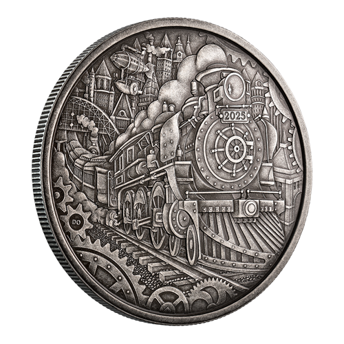 2025 $50 Imaginary World: Steam Locomotive – 3 oz Fine Silver Coin (Mintage of 2500)