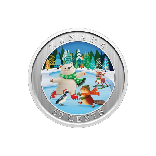2026 Canada 50 cents Hiver féérique lenticulaire spécimen — revers
