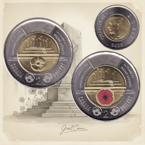 2025 Toonie (SET) Soldat Inconnu Couleur et NC - BU (All Mint State)
